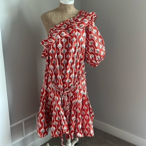 RHODE X Target  Lotus Floral Print One Shoulder Mini Dress - Picture 6 of 8